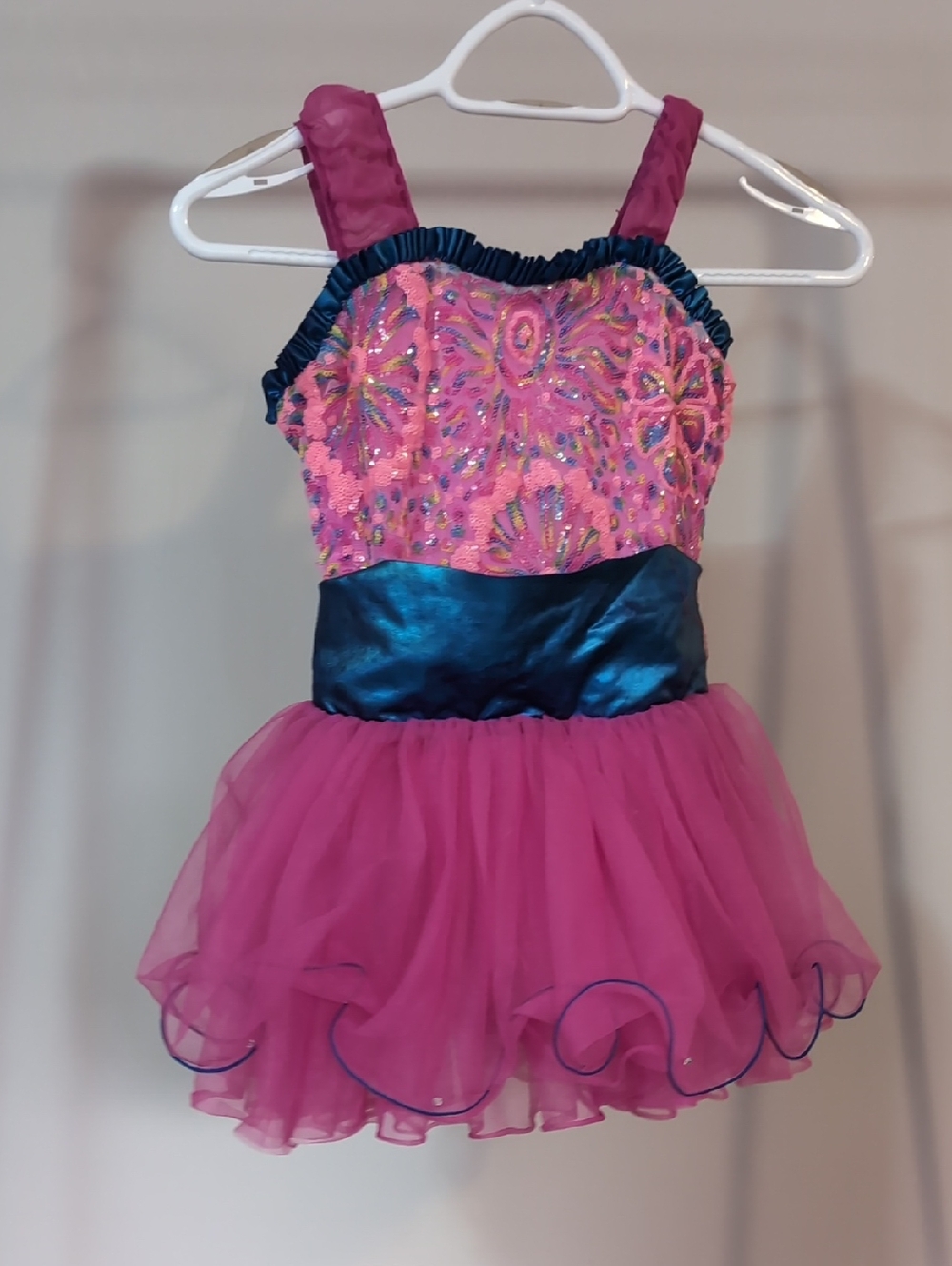 Kids Pink and Teal Dance Costume - Brand